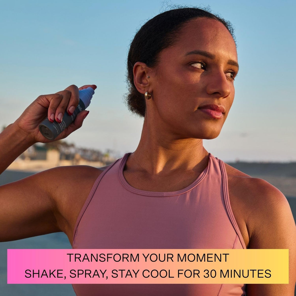 Cooling Body Spray with Menthol and Lavender Vanilla Scent β 2.7 oz | Immediate Heat Relief | TSA Approved | Gluten Free | Vegan | Paraben Free