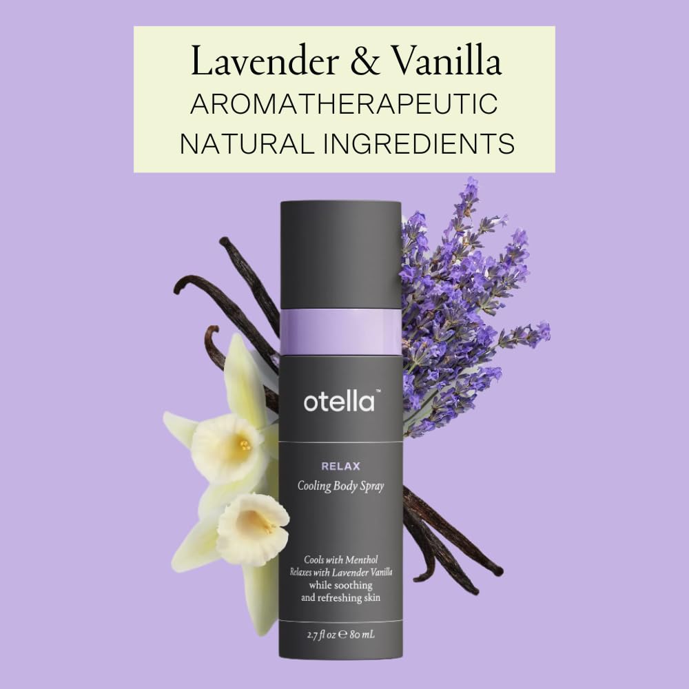 Cooling Body Spray with Menthol and Lavender Vanilla Scent β 2.7 oz | Immediate Heat Relief | TSA Approved | Gluten Free | Vegan | Paraben Free