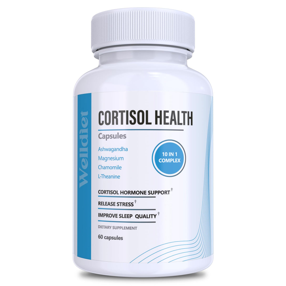 10-in-1 Cortisol Support with Magnesium & Ashwagandha β 60 Capsules