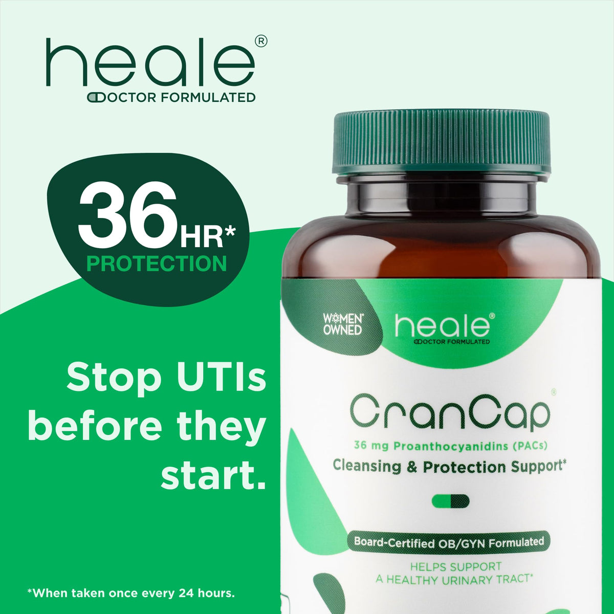 حبوب CranCap بالبروبيوتيك من التوت البري – 90 حبة، 36 ملجم من Proanthocyanidins، لدعم صحة المسالك البولية، نباتي وغير معدّل وراثيًا