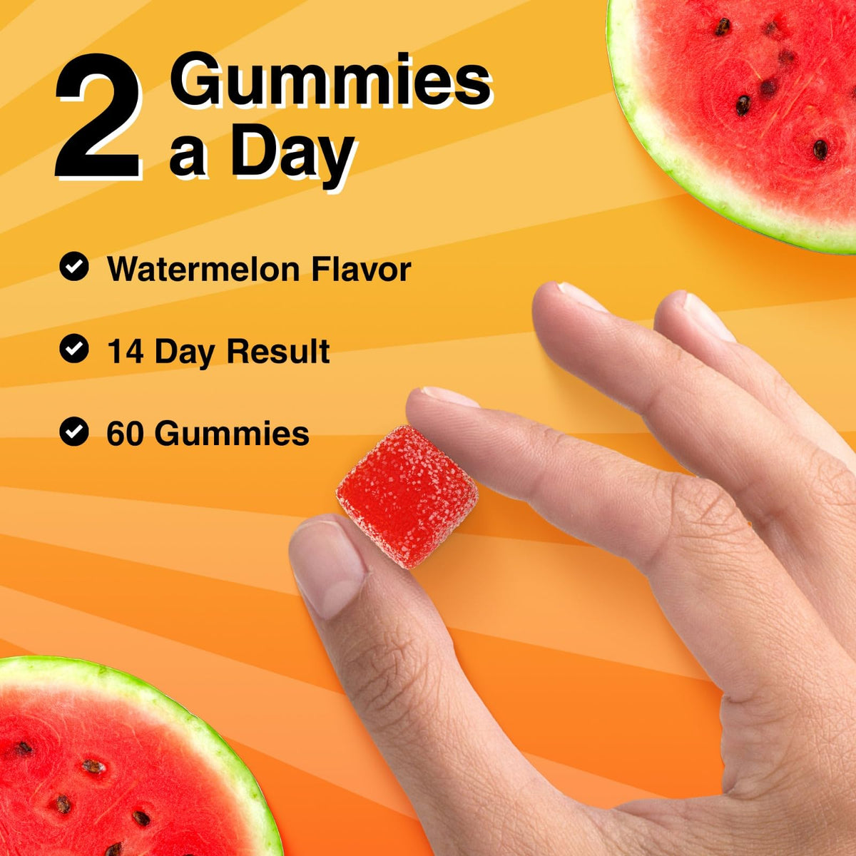 Daily Tanning Gummies β Natural Sunless Tan with Astaxanthin, Lycopene & Beta Carotene β Watermelon