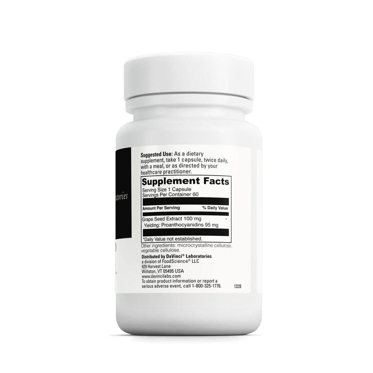DAVINCI Labs Grape Seed-100: دعم المناعة وبشرة صحية (خالٍ من الغلوتين)