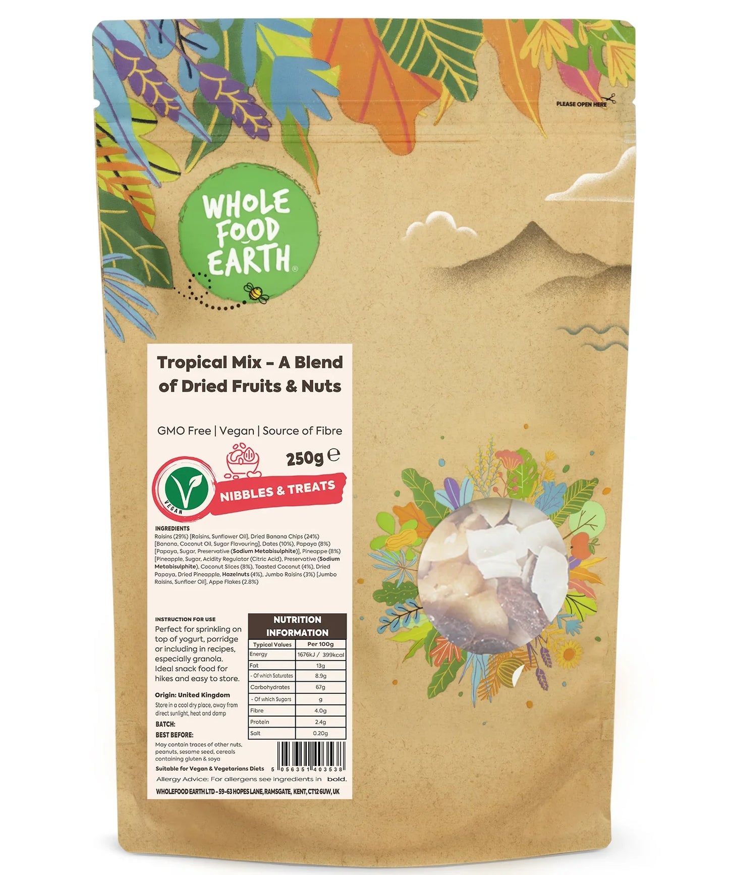 Tropical Mix - A Blend of Dried Fruits & Nuts