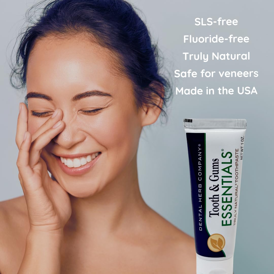 Dental Herb Company Travel Toothpaste 1oz (3 Pack) β Fluoride-Free & SLS-Free