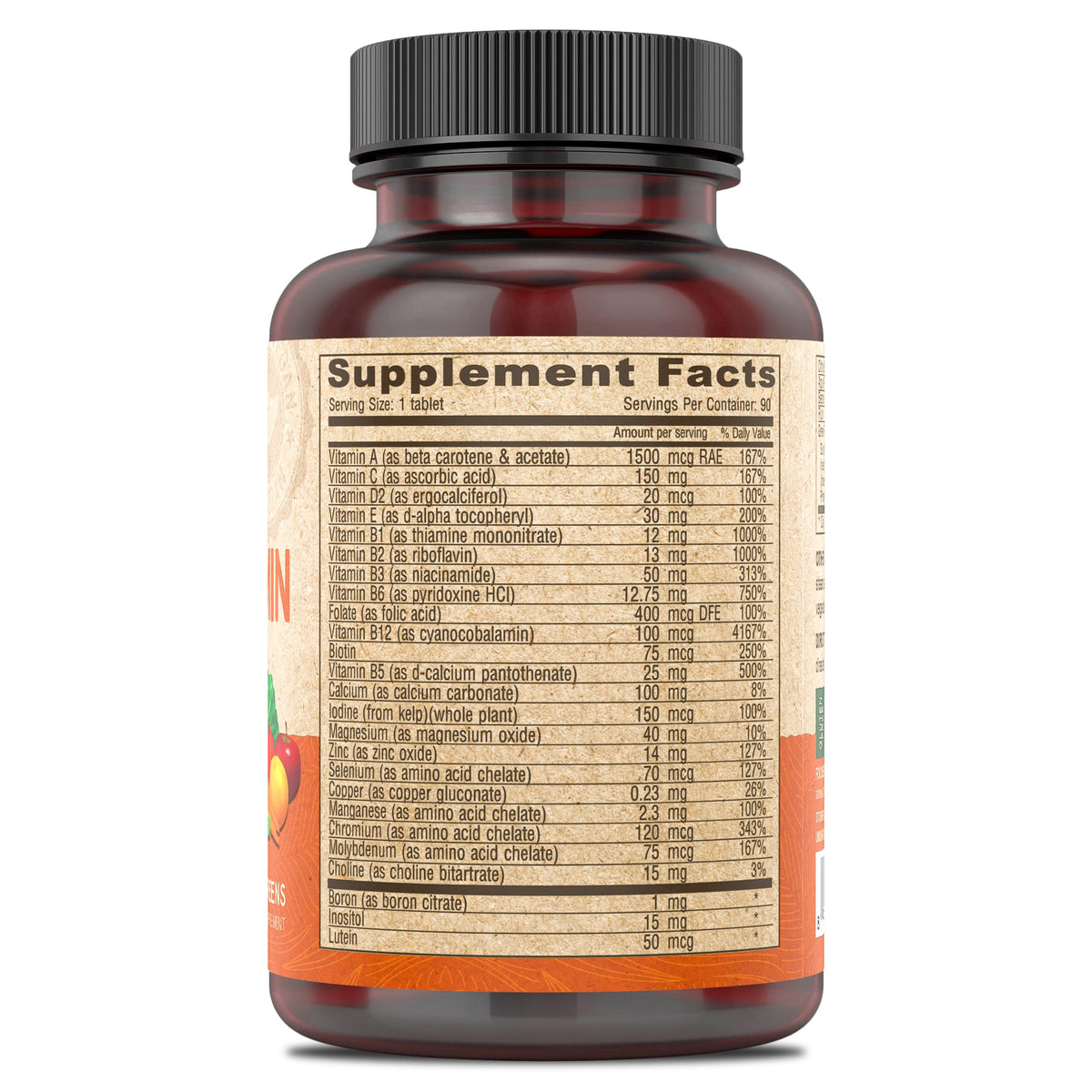 DEVA Vegan Iron-Free Multivitamin & Mineral β Green Foods Blend (90 Coated Tablets)