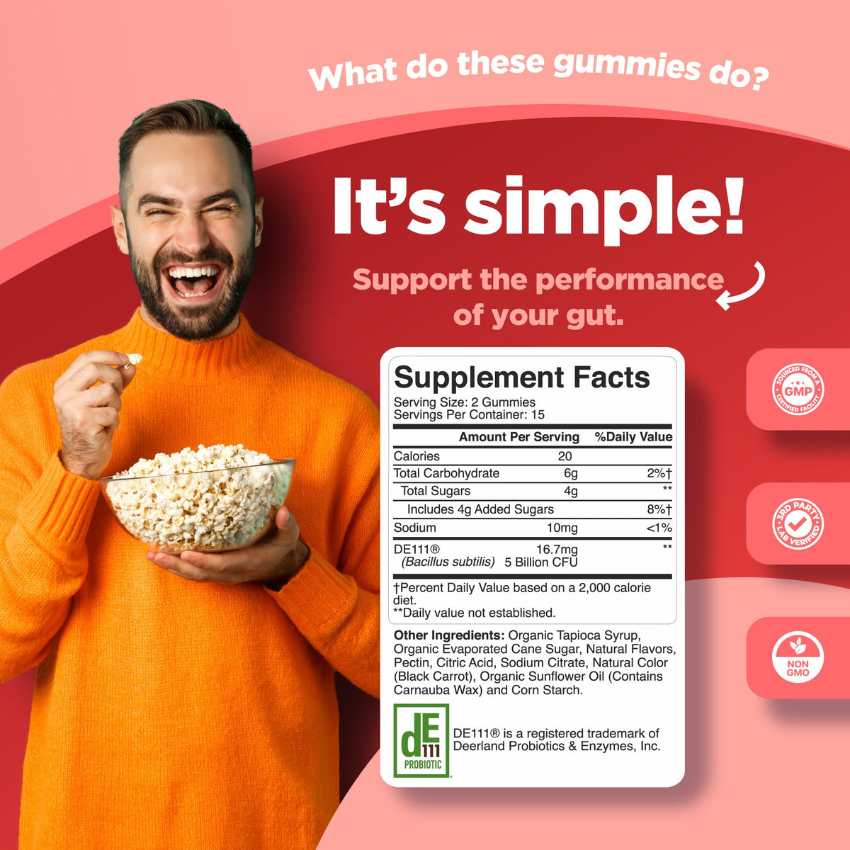 Healthy Gut Probiotic Gummies for Adults β 5 Billion CFU | Organic Probiotics for Digestive Health & Immune Support