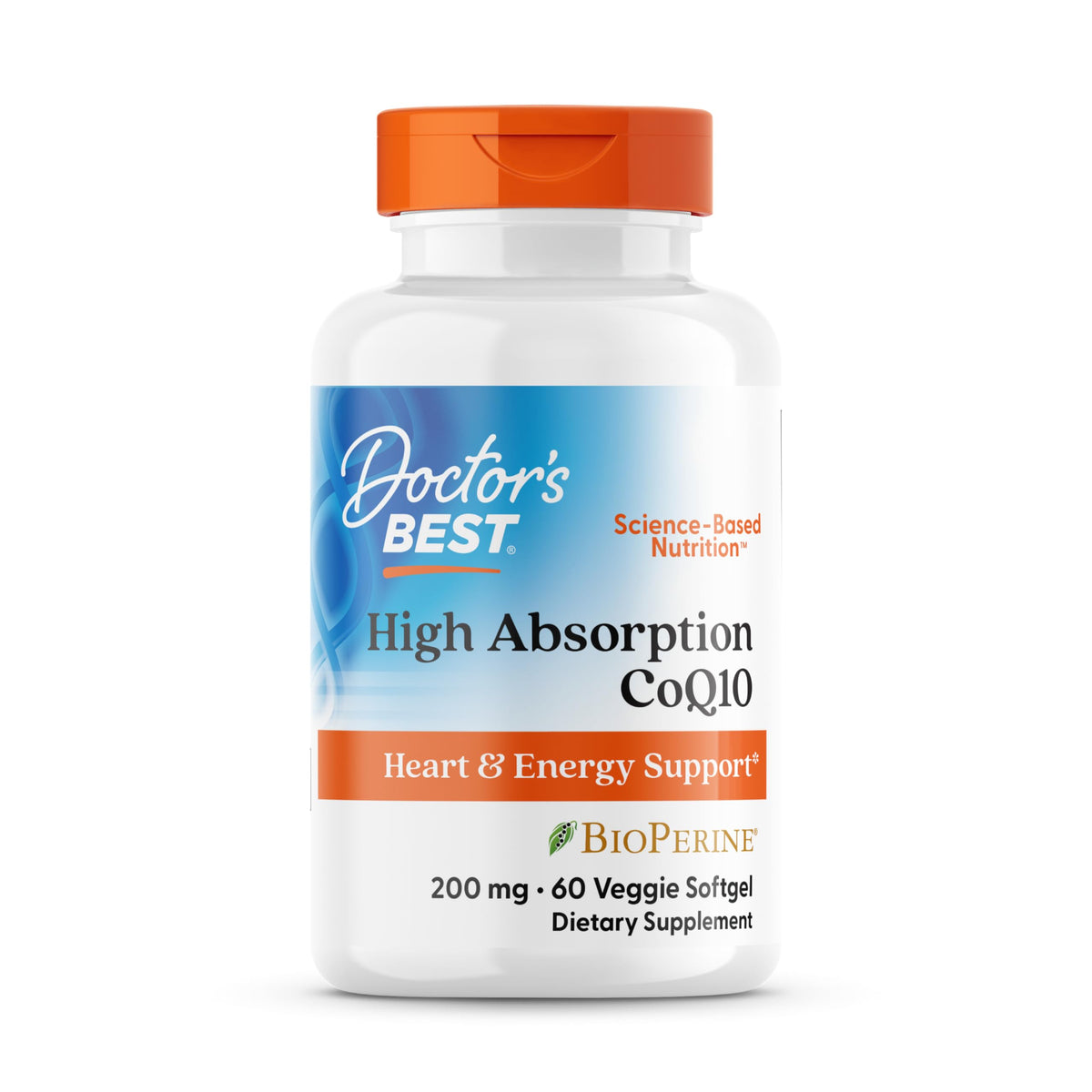 Doctor's Best CoQ10 عالي الامتصاص - دعم القلب والطاقة | 60 كبسولة هلامية نباتية