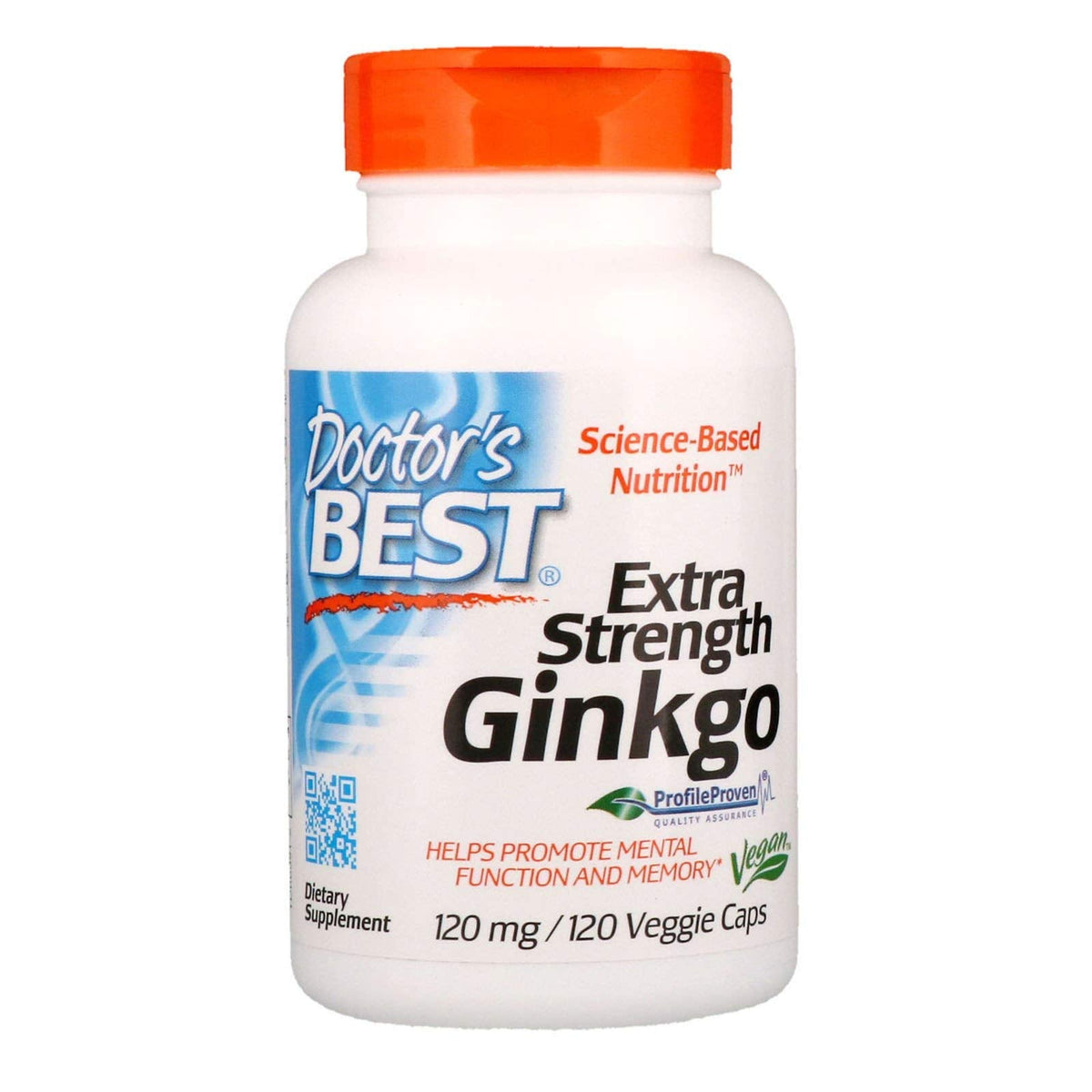 Doctor's Best Extra Strength Ginkgo 120 mg β Pack of 2, 120 Veggie Caps