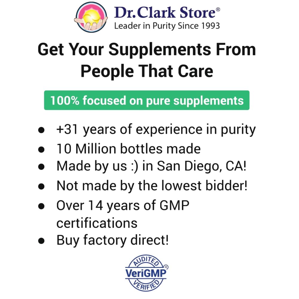 Dr.Clark's NAC 575 mg - Non-GMO & Gluten-Free with Selenium & Molybdenum, 100 Capsules