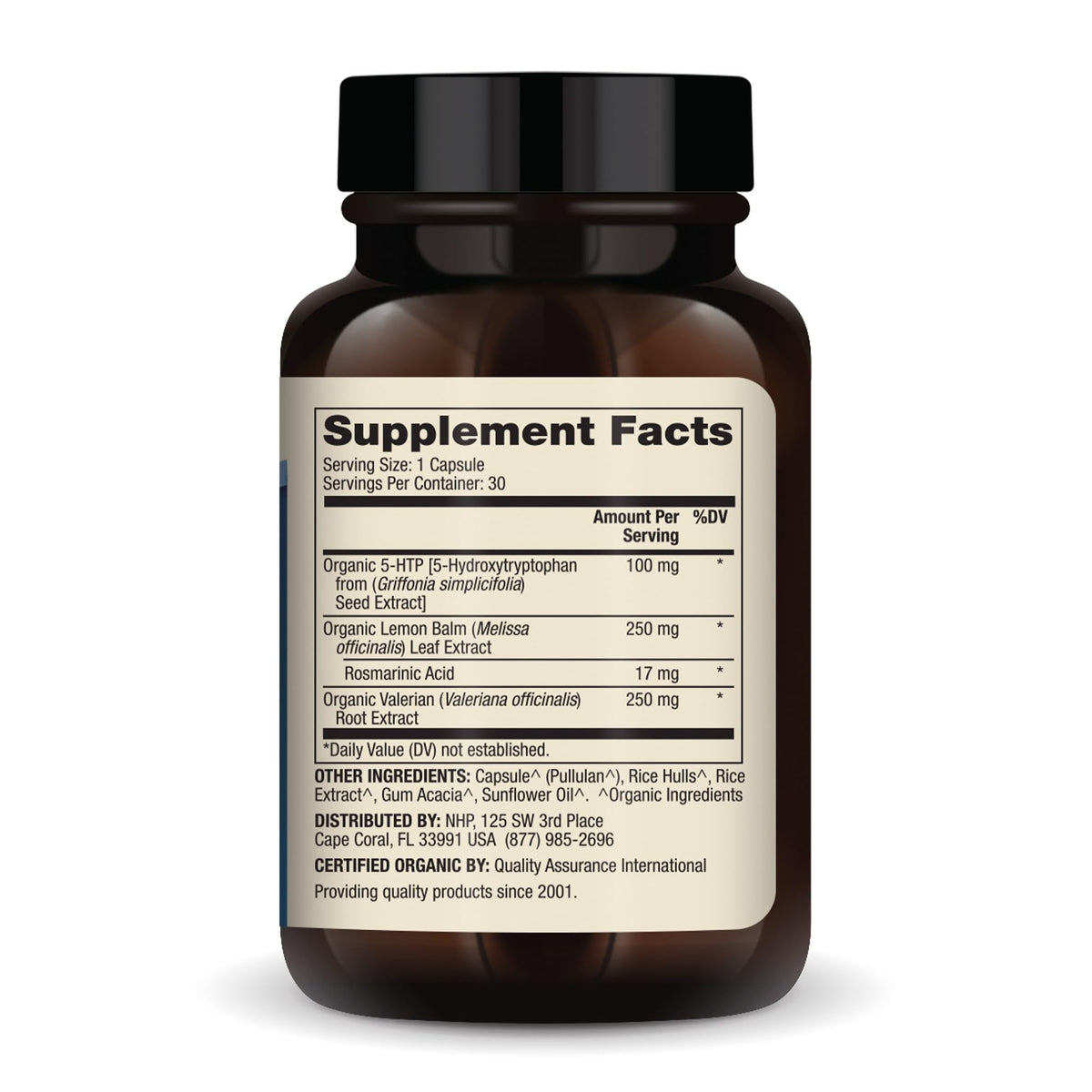 دكتور ميركولا 5-HTP عضوي مع مستخلص جذور حشيشة الهر وبلسم الليمون – لدعم النوم، 30 حصة، غير معدل وراثيًا، عضوي من وزارة الزراعة الأمريكية