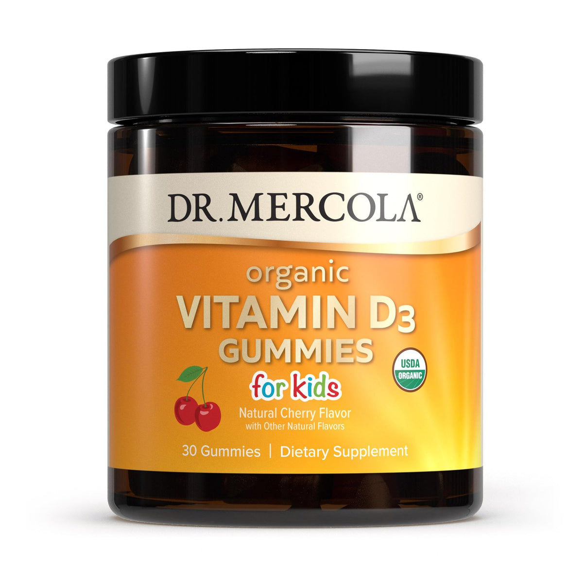 Dr. Mercola Organic Vitamin D3 Gummies for Kids β 1,000 IU, 30 Servings | USDA Organic