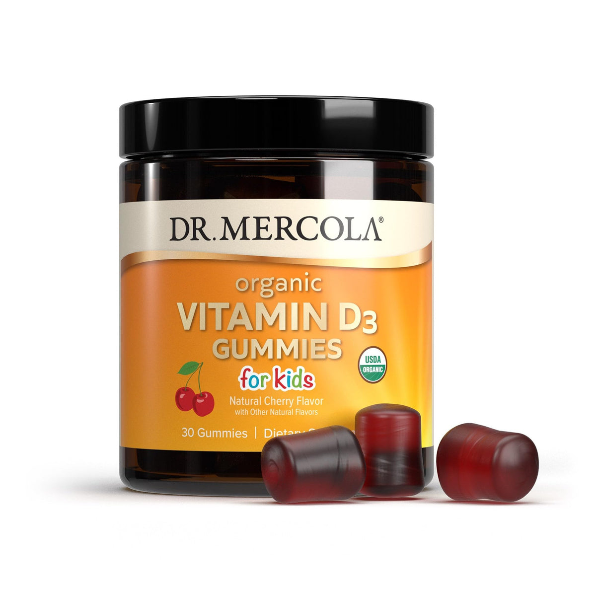 Dr. Mercola Organic Vitamin D3 Gummies for Kids β 1,000 IU, 30 Servings | USDA Organic