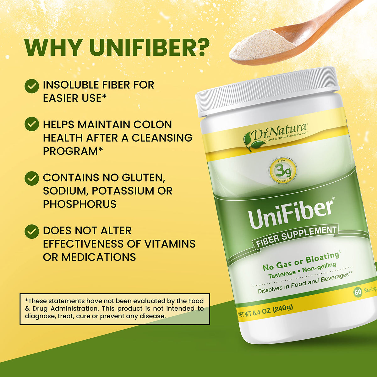 Dr. Natura® Unifiber, Natural Fiber Supplement, 8.4-Ounce