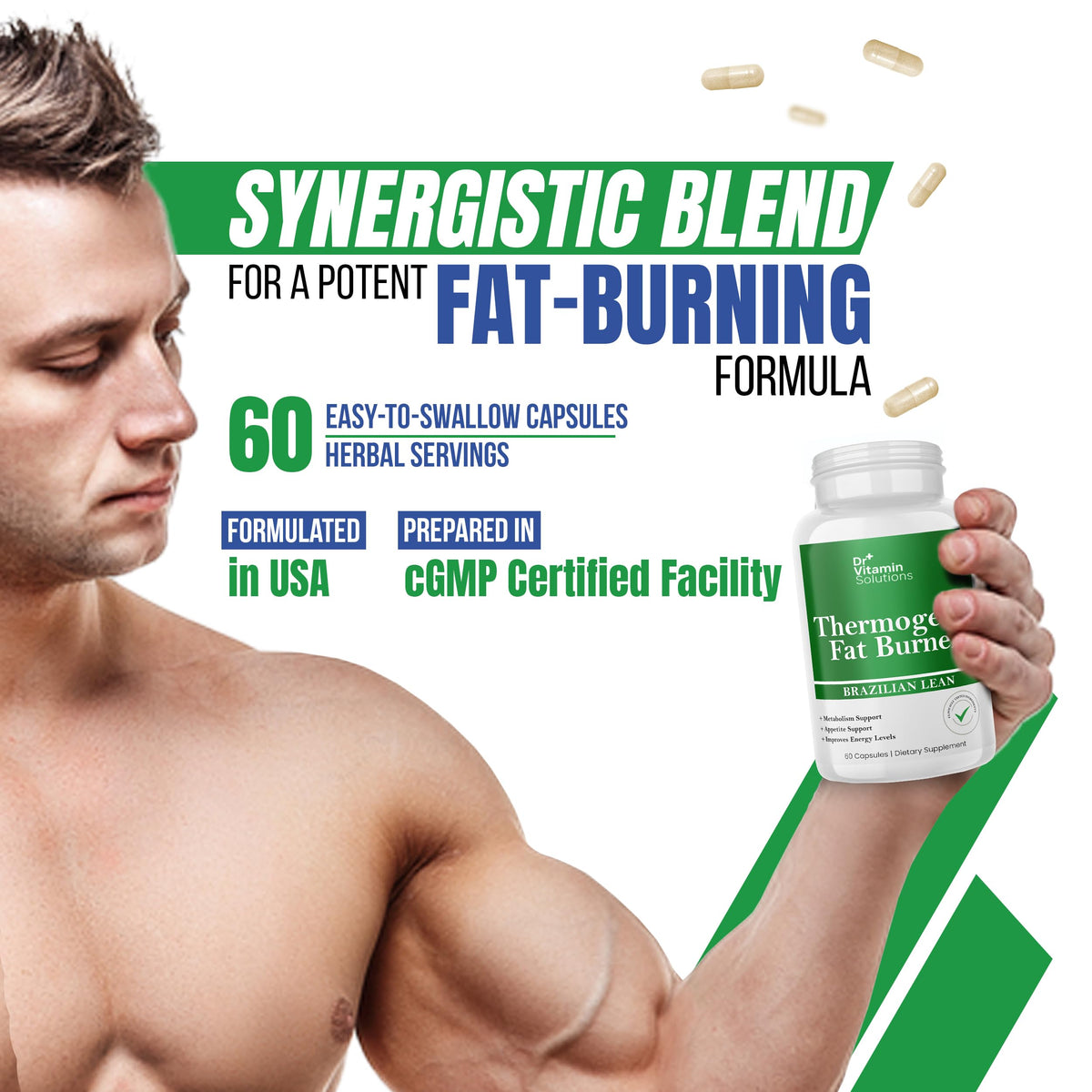 DR VITAMIN SOLUTIONS حارق الدهون الثيرموجينيك – برازيلي لين (60 كبسولة)