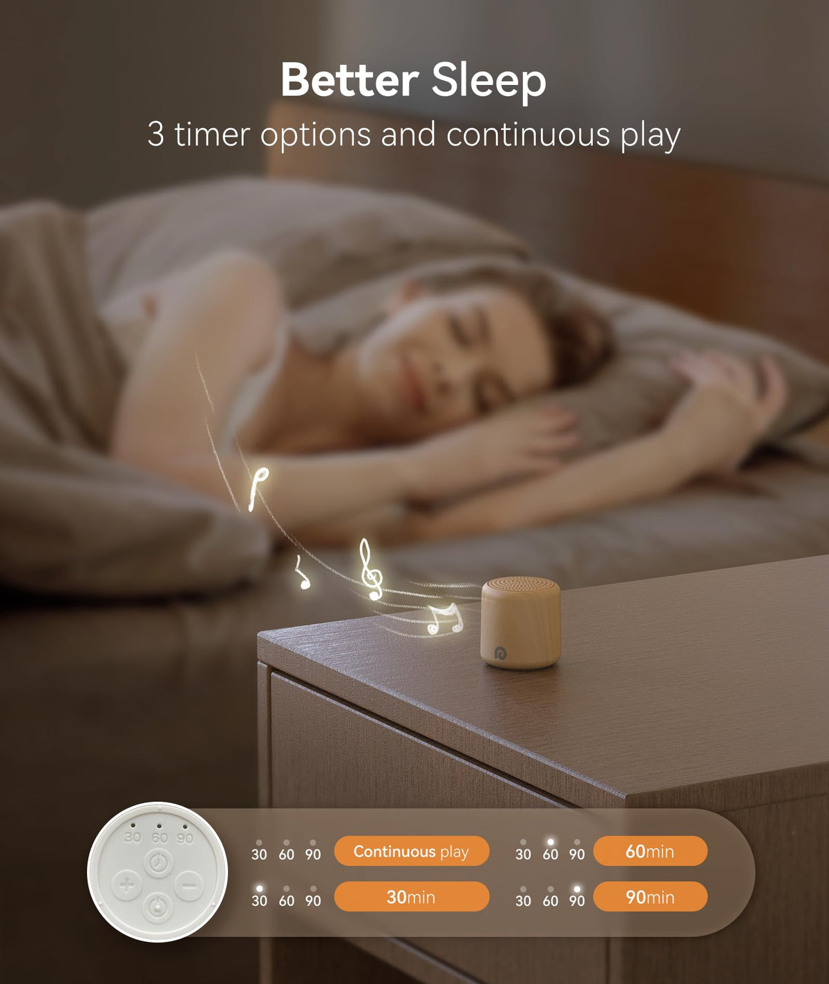 Dreamegg Pocket Sleep Sound Machine β Travel-Size, 16 Sounds, 1000mAh Battery, USB-C