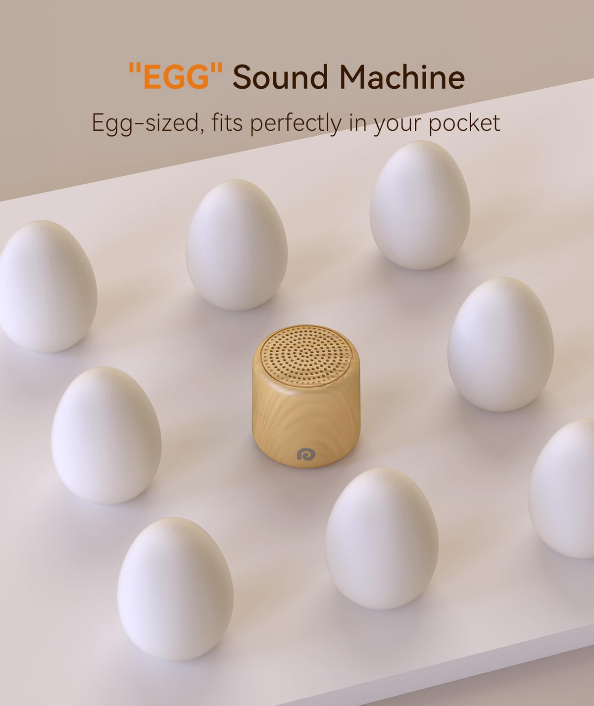 Dreamegg Pocket Sleep Sound Machine β Travel-Size, 16 Sounds, 1000mAh Battery, USB-C