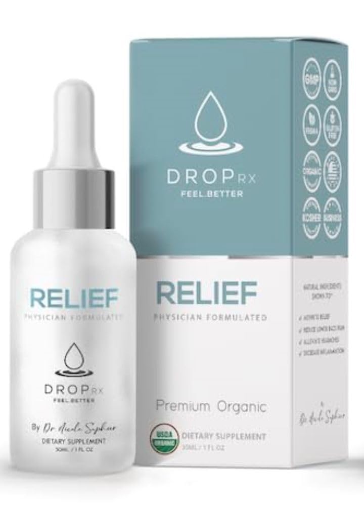 DropRx Relief by Dr. Nicole Saphier - مخلب الشيطان والزنجبيل العضوي (2 أوقية)