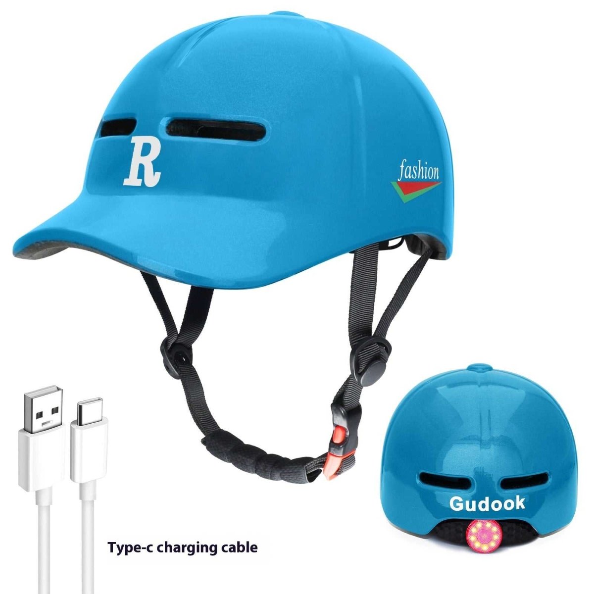 Bicycle Helmet With Light - Safety Integrated Design, Multiple Sizes & Colors Available