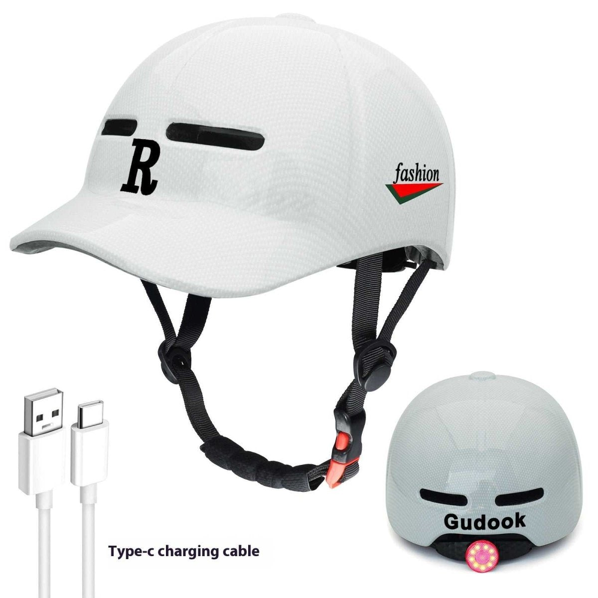 Bicycle Helmet With Light - Safety Integrated Design, Multiple Sizes & Colors Available
