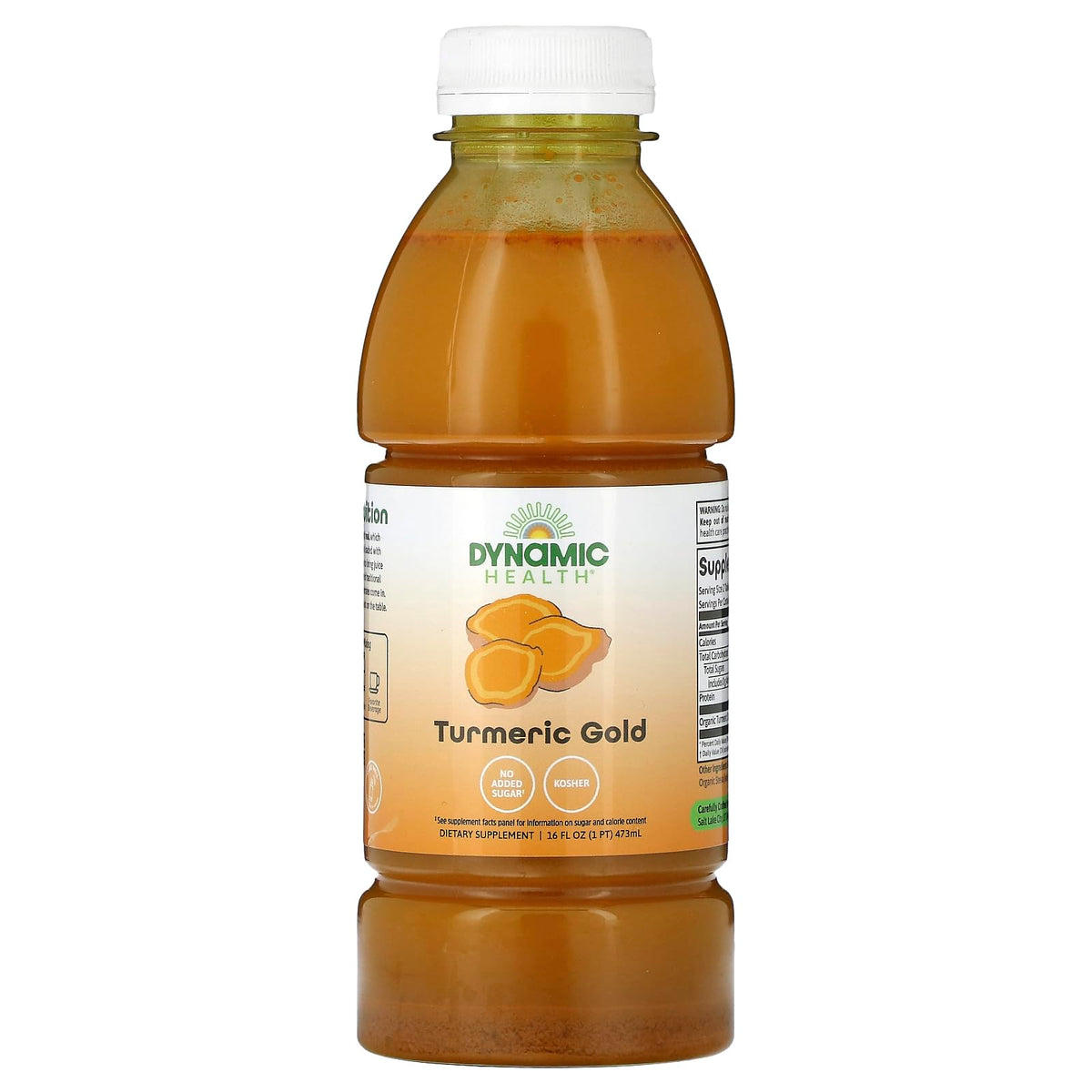 Dynamic Health Turmeric Gold - 16 أونصة من عصير الكركم، بدون إضافات