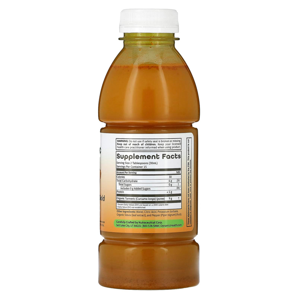 Dynamic Health Turmeric Gold - 16 أونصة من عصير الكركم، بدون إضافات