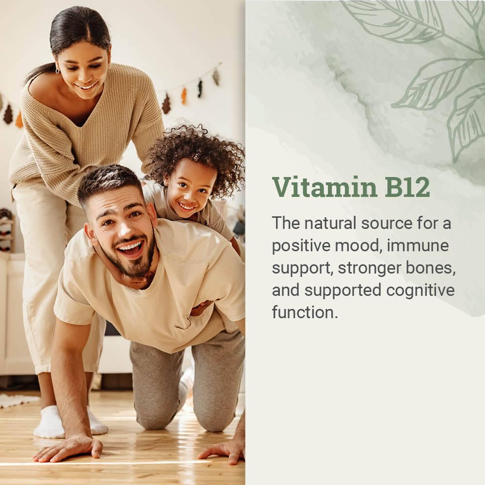 Earth Harmony Naturals عضوي نباتي سائل B12 تحت اللسان 2500 ميكروغرام