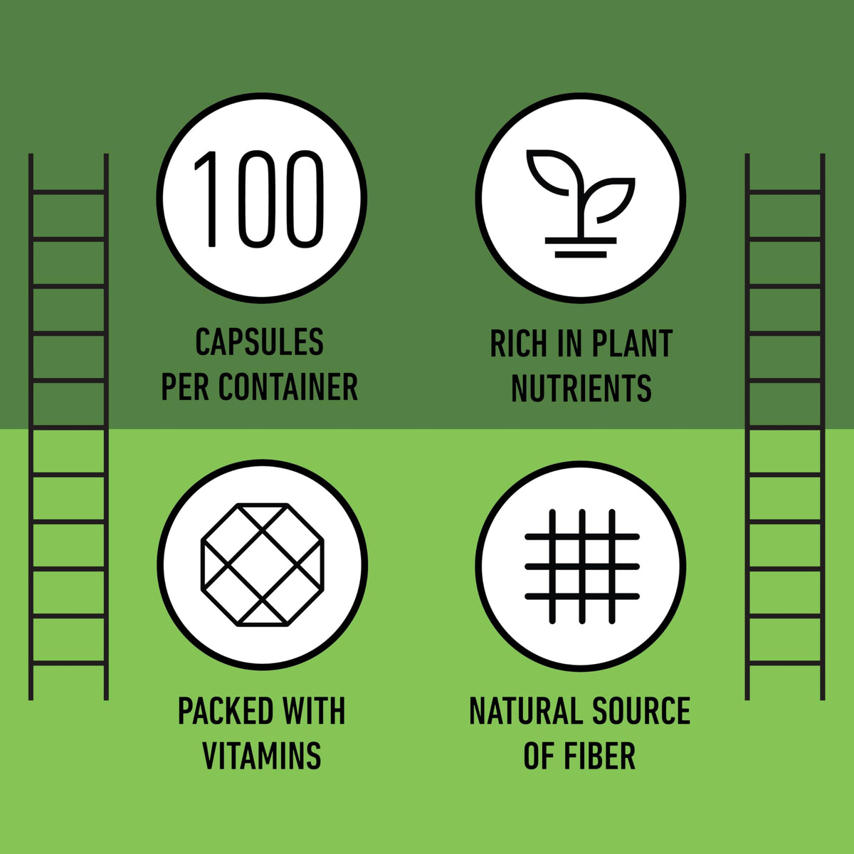 Pure Alfalfa Leaf Capsules 450mg - 100 Vegan, Organic | Complete Natural Products