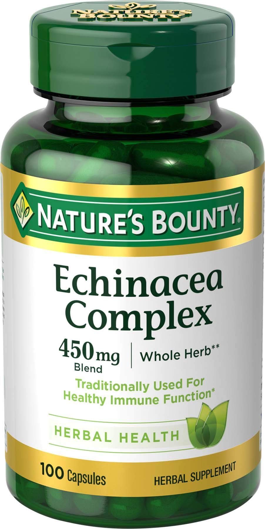 Nature's Bounty Echinacea Complex β Immune Support, 450 mg, 100 Capsules