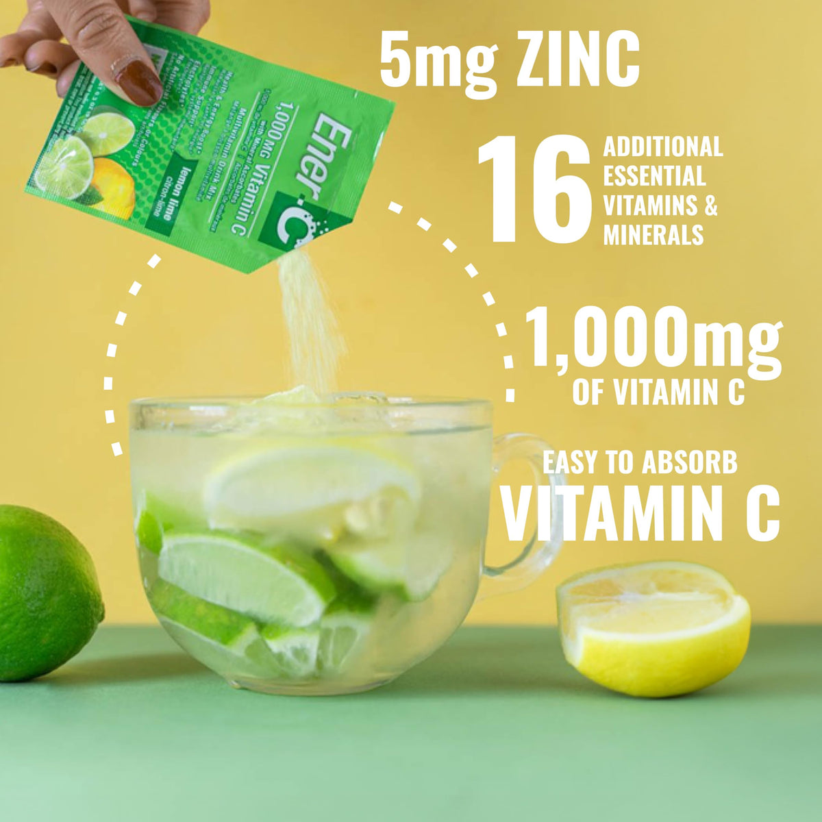 Ener-C Multivitamin Drink Mix β Immune Support Vitamin Packets (Lemon Lime) β 30 Count