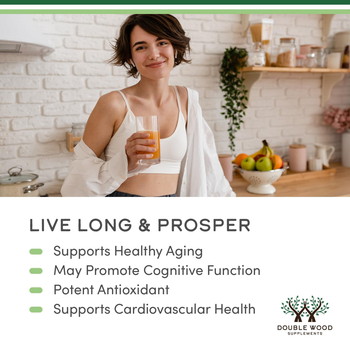 Ergothioneine 30mg β 60 Capsules | Vegan, Gluten Free, Non-GMO | Double Wood