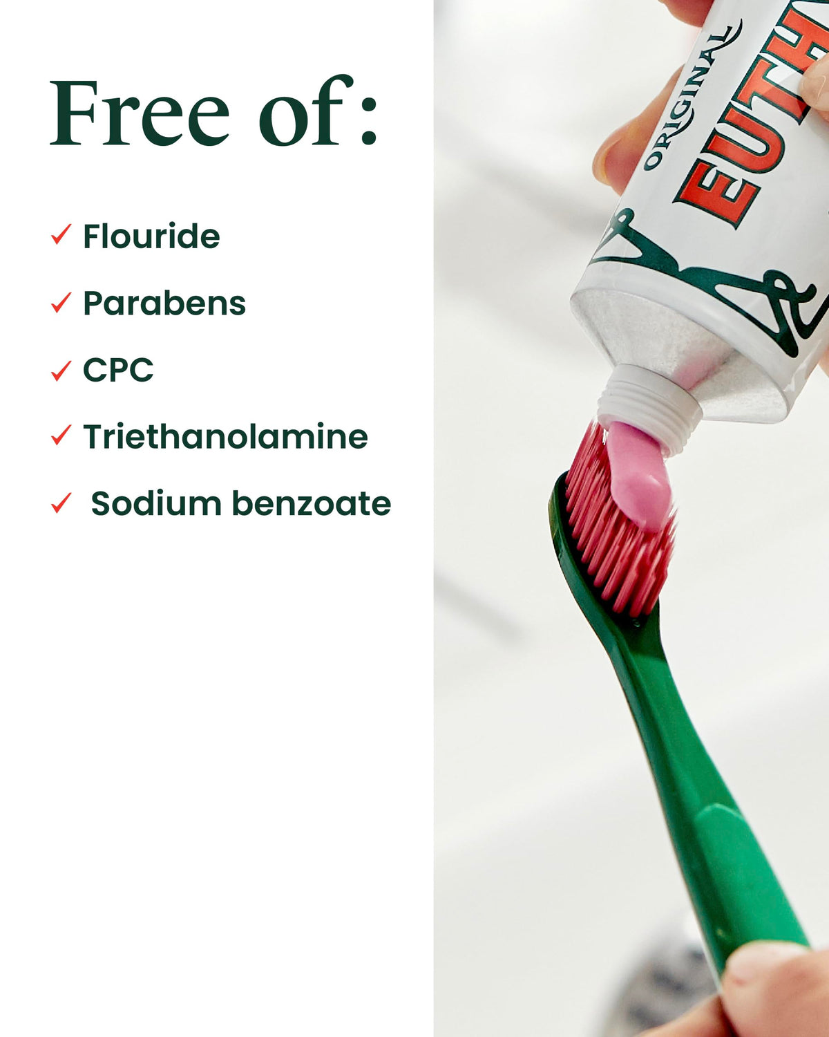 EUTHYMOL Original Dentifricio Set da Viaggio - Senza Fluoro 3x40g | Confezione Regalo