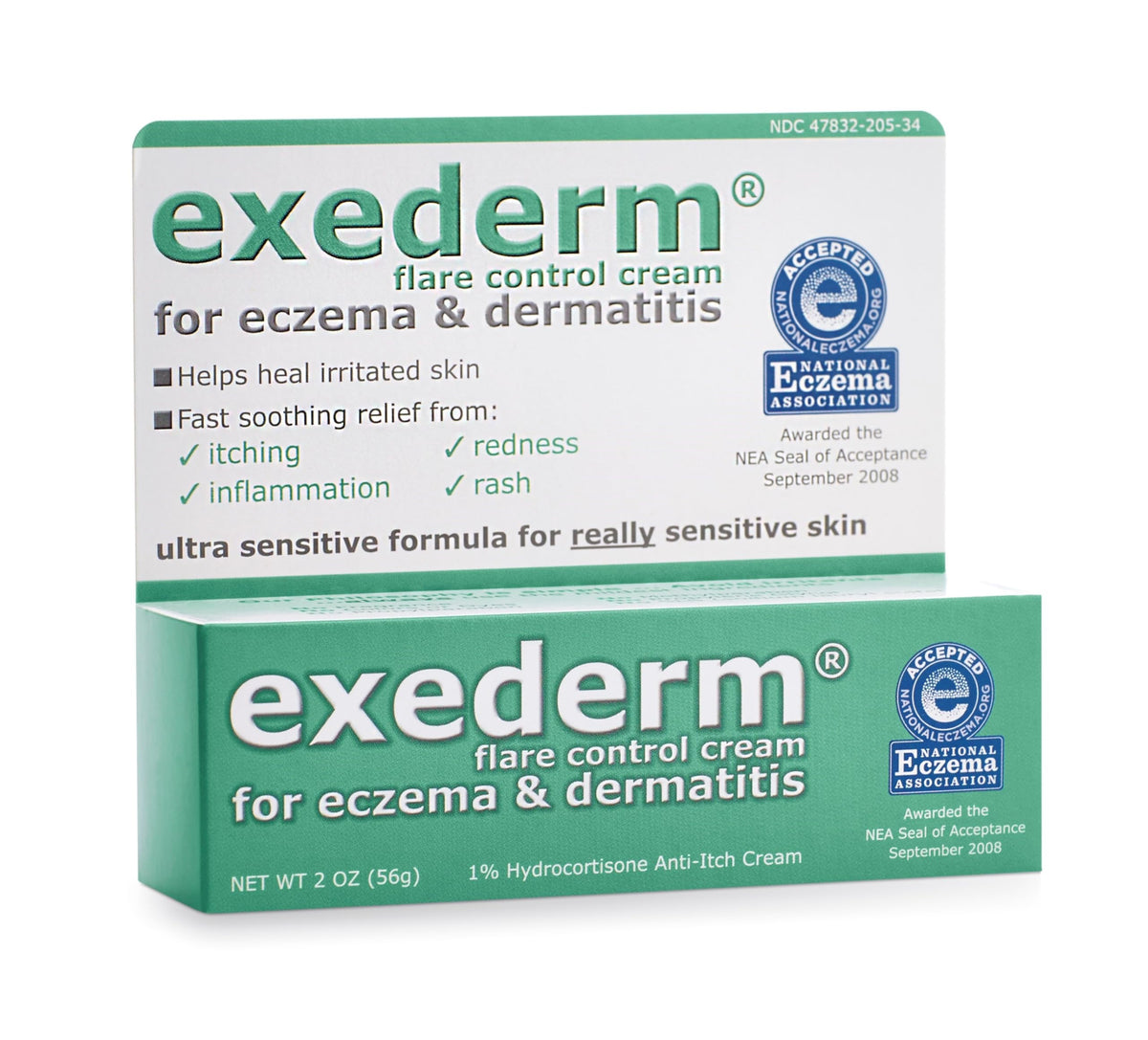 Exederm Flare Control Cream for Eczema & Dermatitis, 2oz