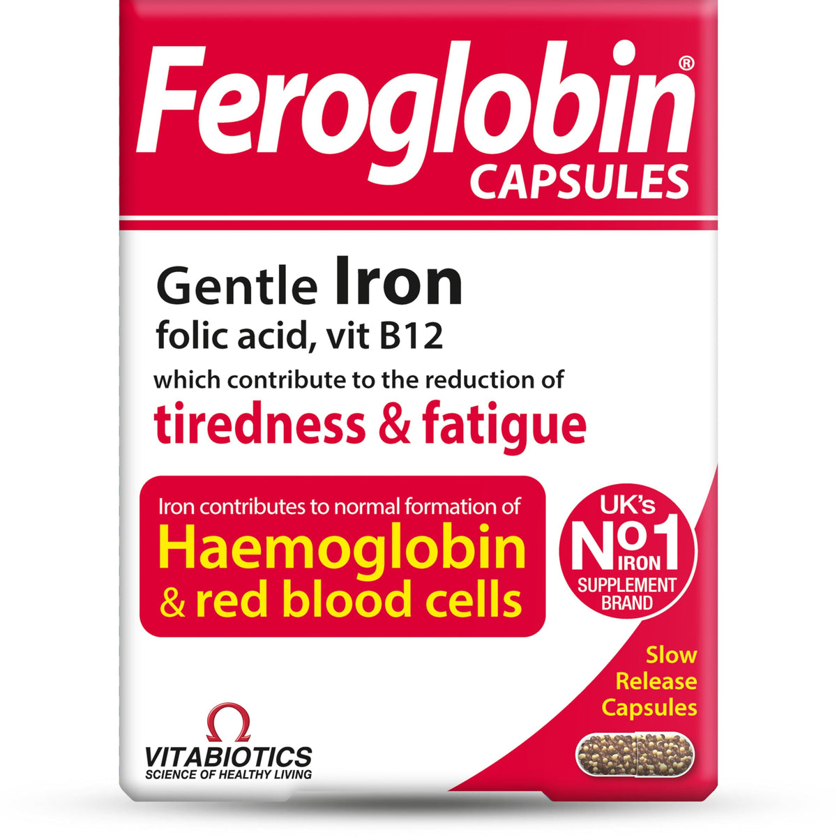Feroglobin Vitabiotics Organic Iron & Mineral Capsules β 30 Capsules