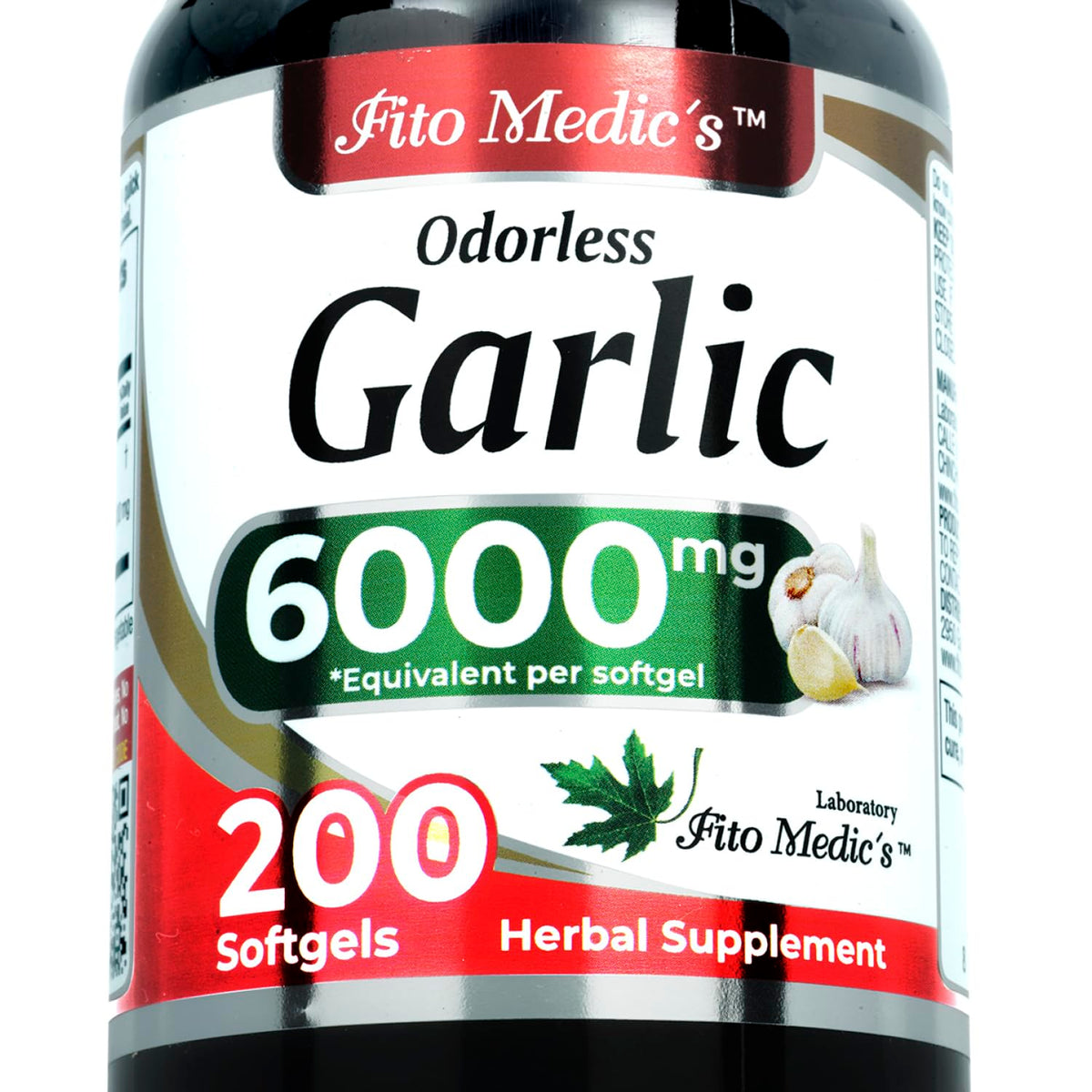 FITO MEDIC'S Lab | مكملات الثوم | حبوب الثوم | الثوم عديم الرائحة | 200 كبسولة هلامية