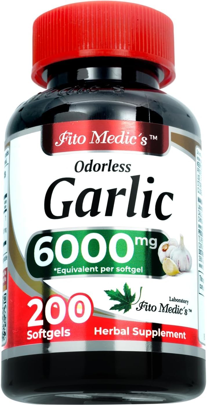 FITO MEDIC'S Lab | مكملات الثوم | حبوب الثوم | الثوم عديم الرائحة | 200 كبسولة هلامية