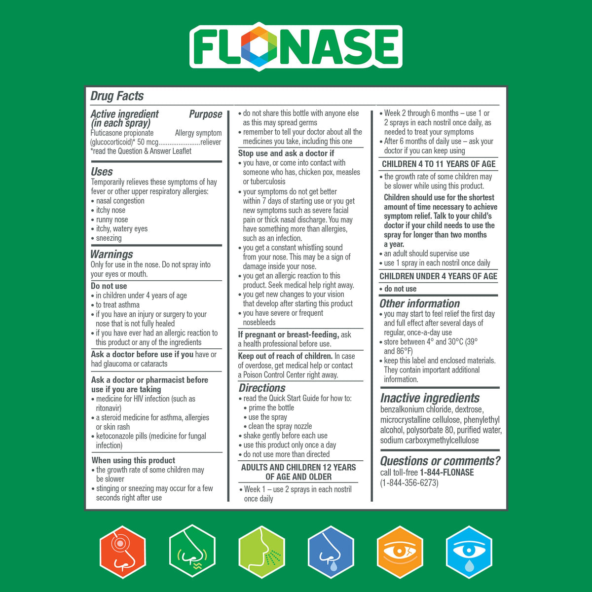 Flonase Children’s Allergy Relief Nasal Spray – 24-Hour Non-Drowsy Relief for Kids (72 Sprays)