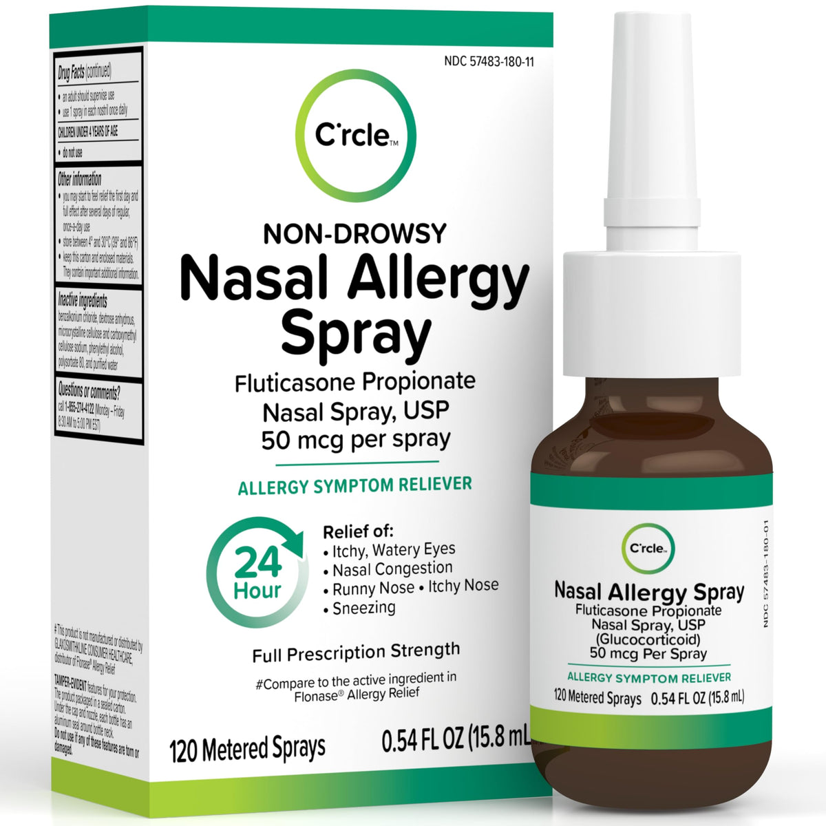 FlutiCare Fluticasone Nasal Spray 50mcg β 24h Allergy Relief