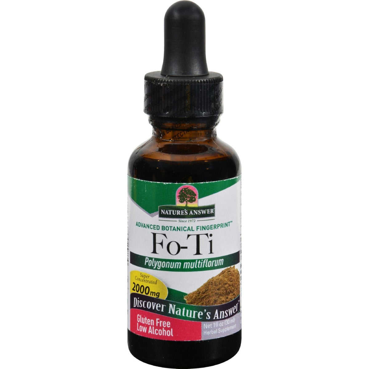 Nature's Answer Fo-Ti Root بخلاصة عضوية، 1 أونصة | الشعر والبشرة والأظافر | خالٍ من الغلوتين | نباتي | غير معدل وراثيًا | قطعة واحدة