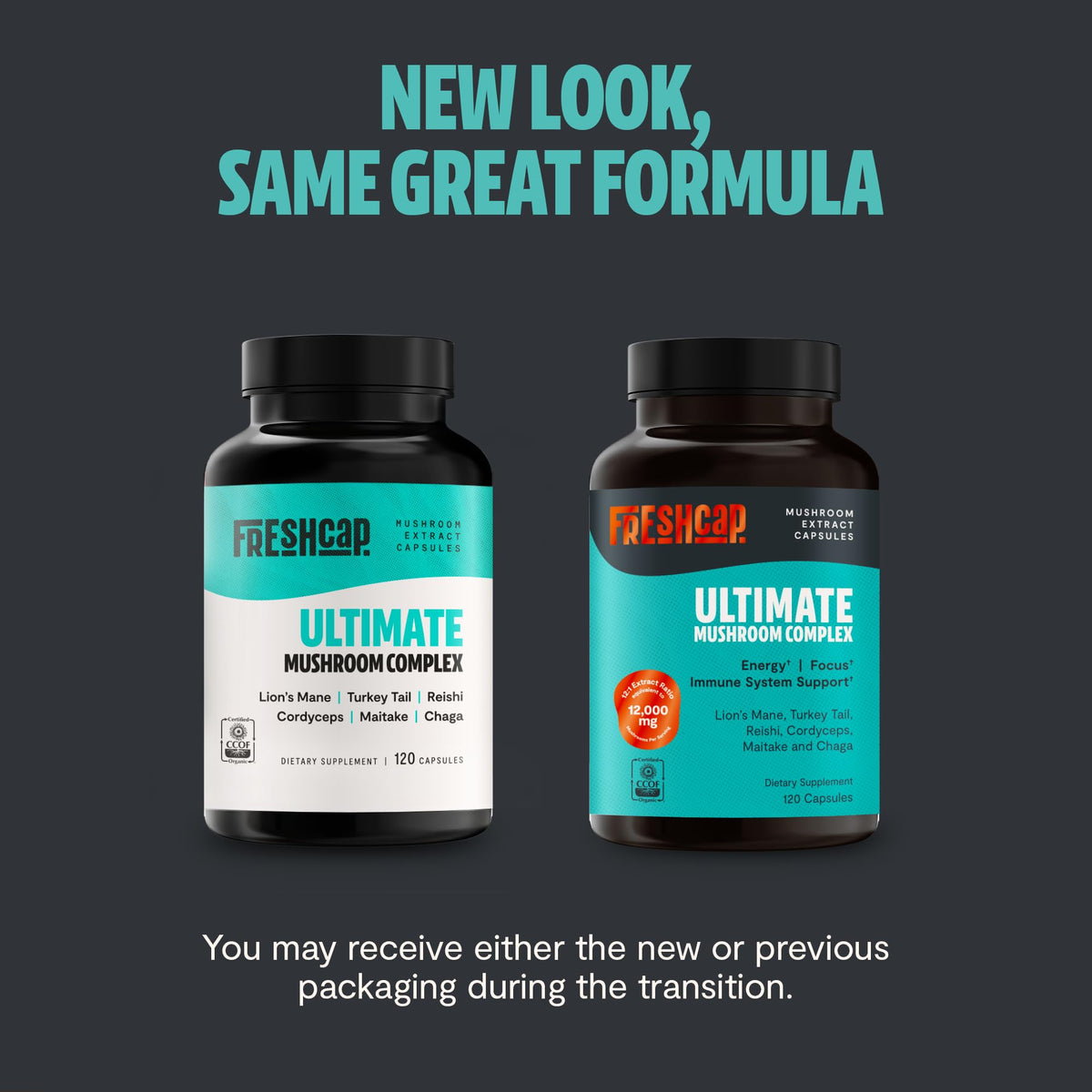 FreshCap Mushrooms Ultimate Mushroom Complex 12,000mg | 120 كبسولة