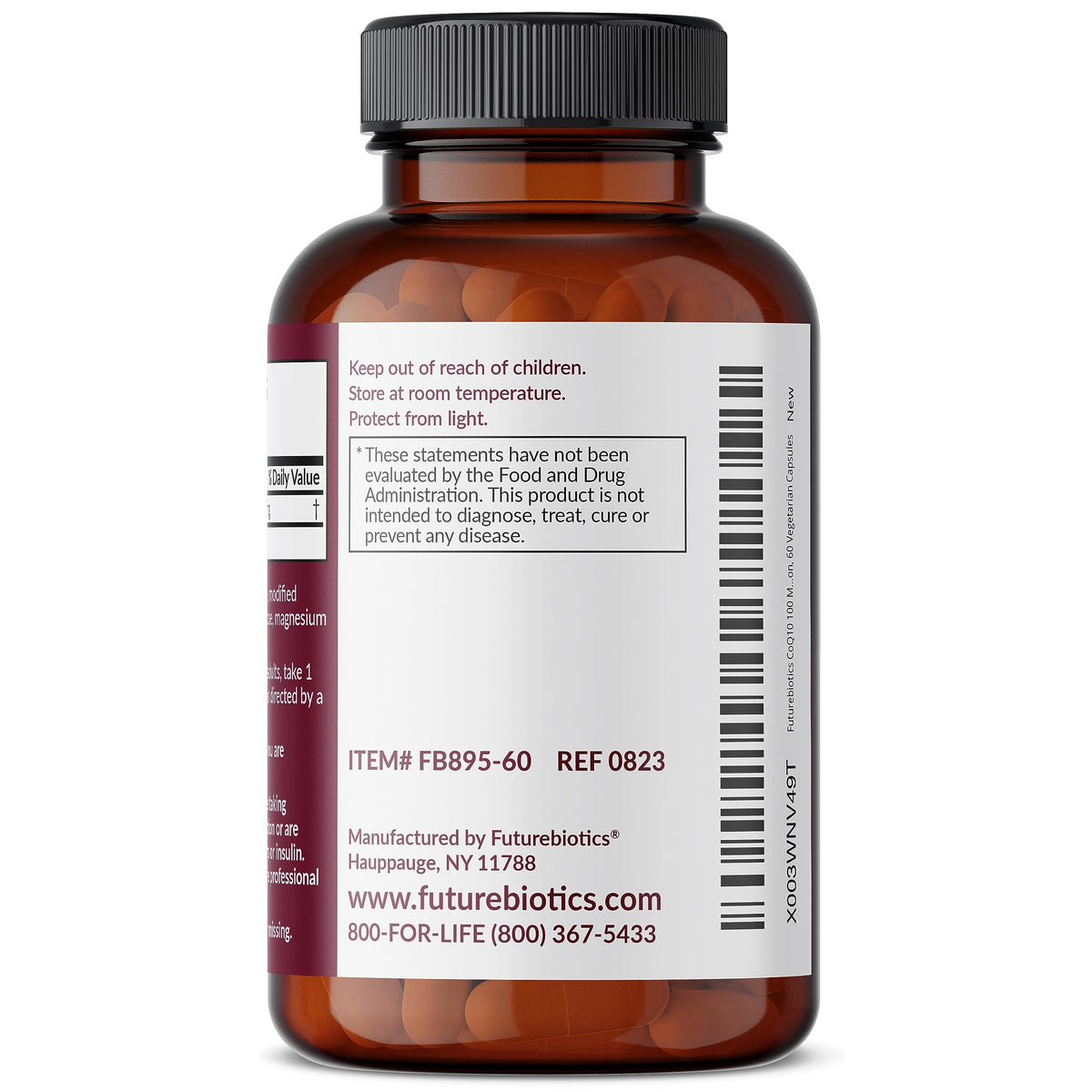 Futurebiotics CoQ10 100 ملجم – إنتاج الطاقة الخلوية | 60 كبسولة نباتية | خالٍ من الجلوتين ونباتي