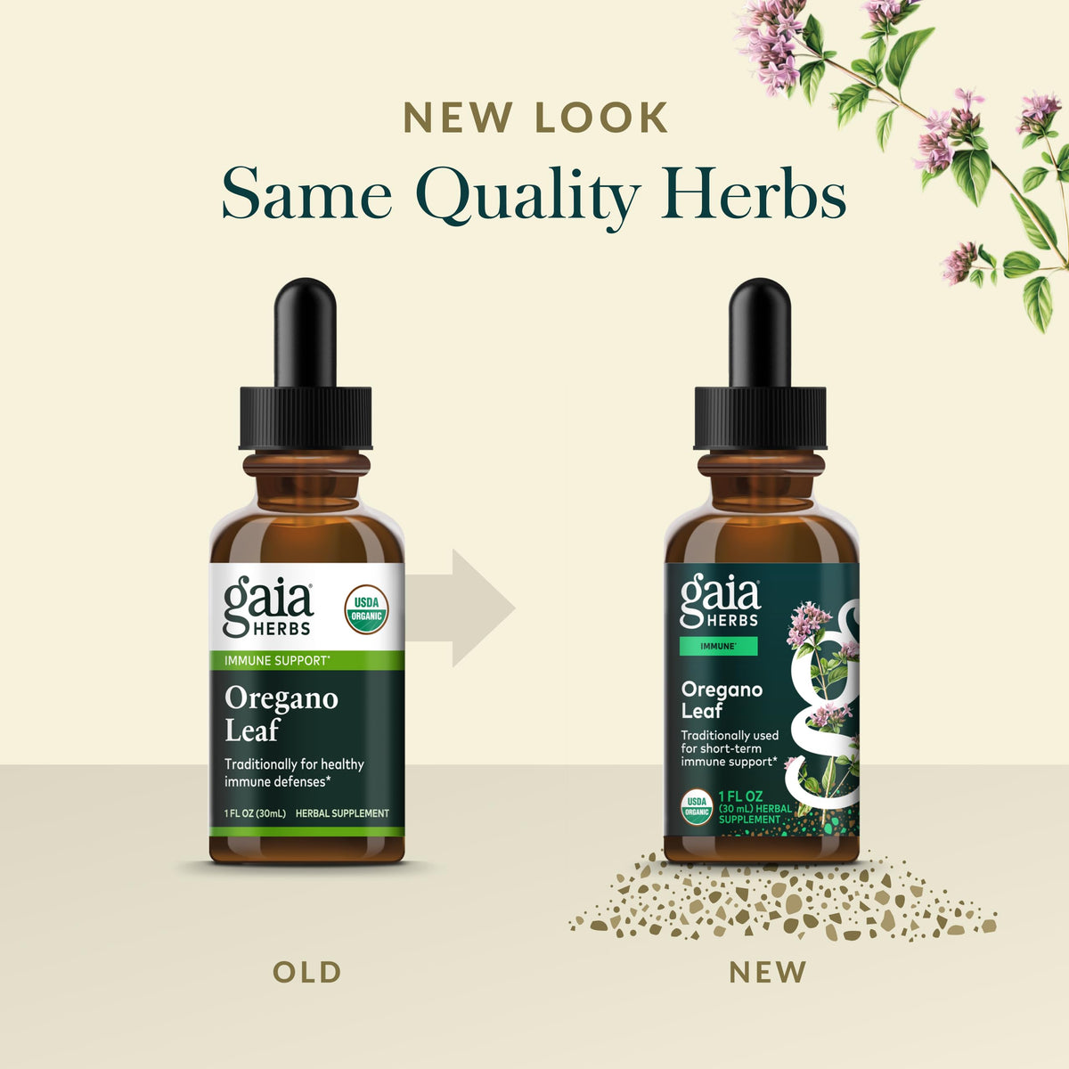 Gaia Herbs Oregano Leaf - دعم المناعة، عضوي، 1 أونصة سائلة | 23 حصة