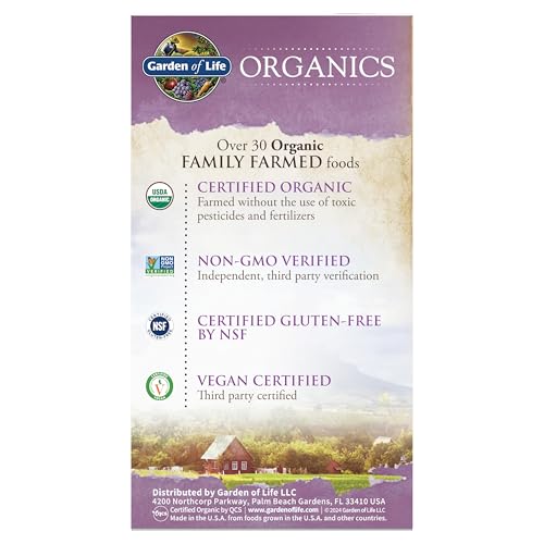 Garden of Life Organics فيتامينات متعددة للنساء - فيتامين غذائي كامل يؤخذ مرة واحدة يوميًا، 30 قرصًا