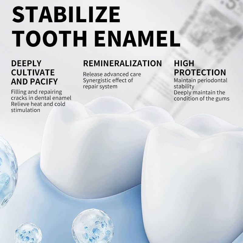 GEELIKE Nano Hydroxyapatite Toothpaste 7.5% nHAP β Enamel Strengthening, Fluoride-Free, Peppermint, 4.23 oz