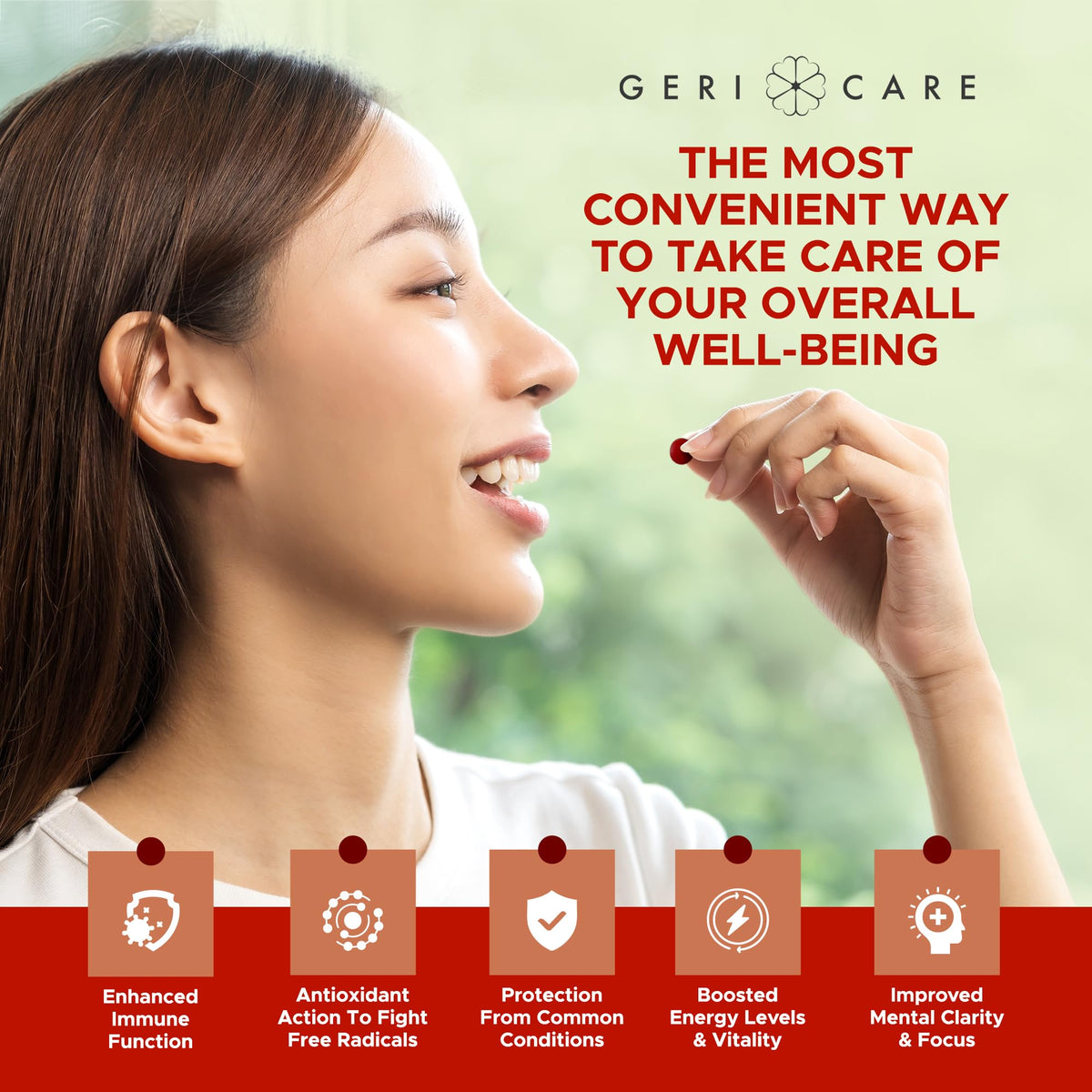 GeriCare One-Daily Multi-Vitamin Tablets Dietary Suplement 100 Count (Pack of 1)