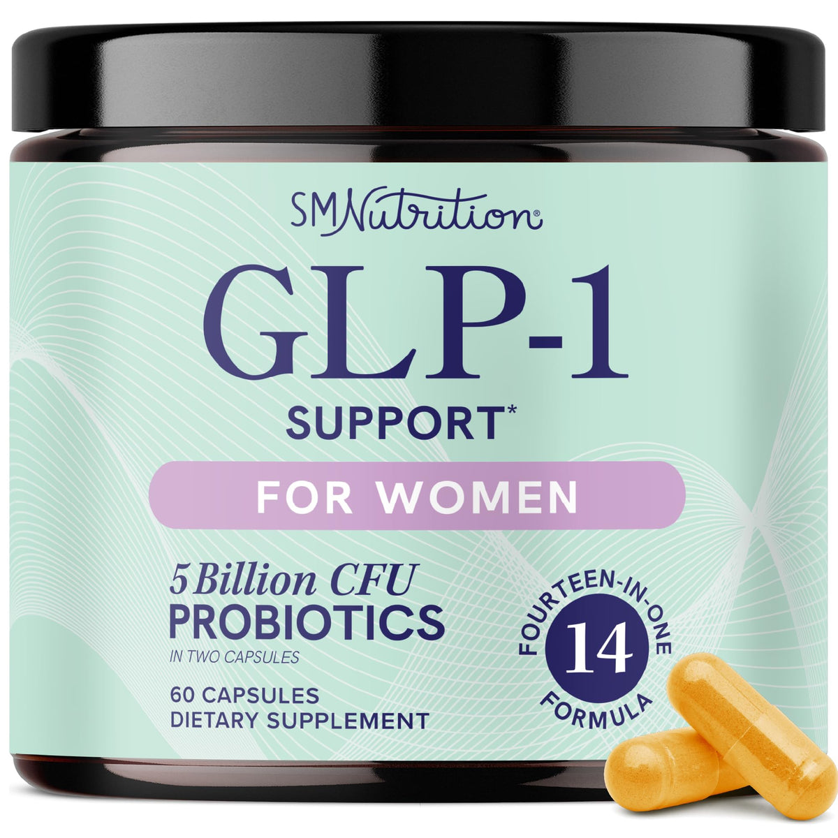 GLP-1 Support for Women | Nutritional Support with Probiotics, Berberine, Cinnamon & More | GLP 1 Supplement for Healthy GLP1 Activity, Digestive Health & Metabolic Balance | Non-GMO | 60 Ct.