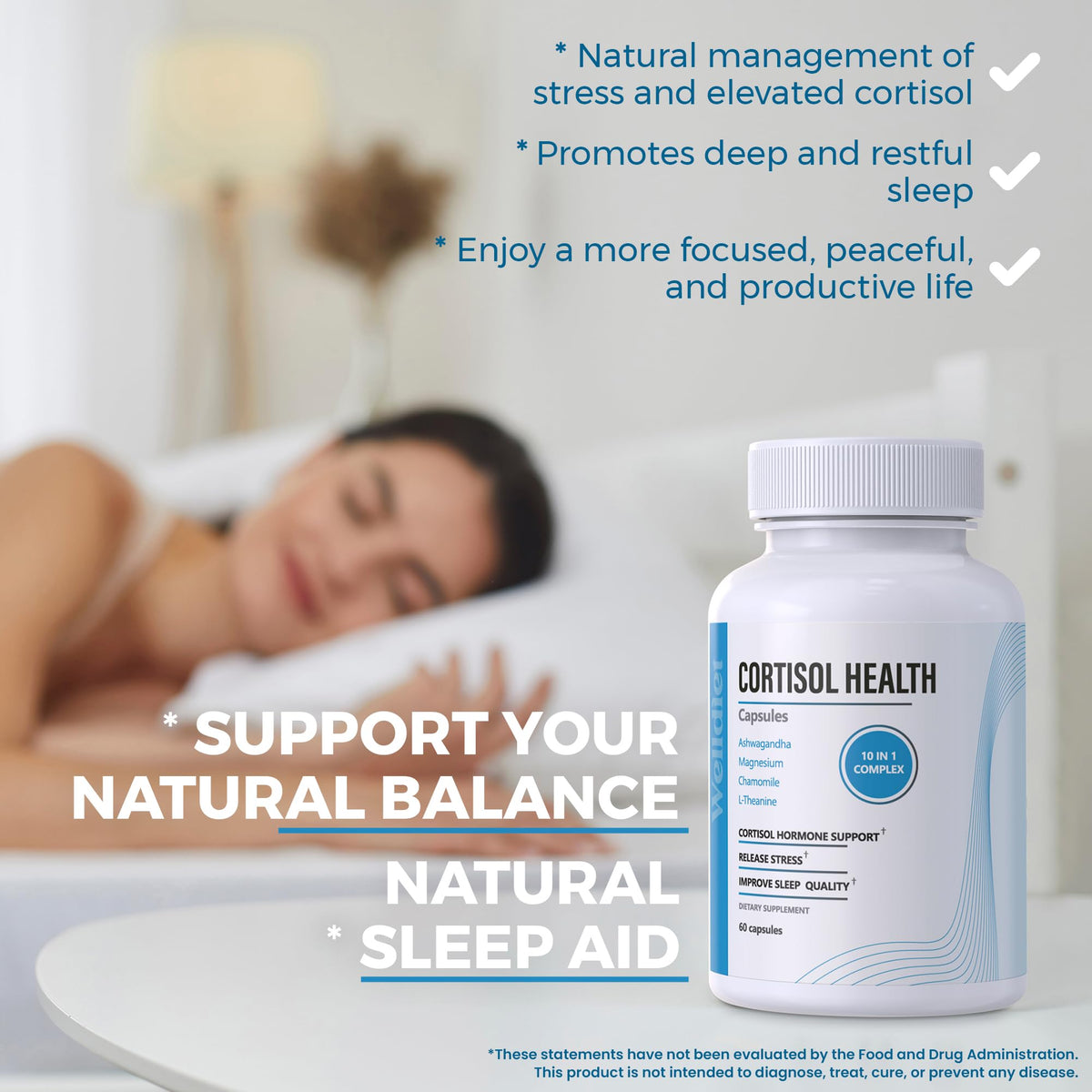 10-in-1 Cortisol Support with Magnesium & Ashwagandha β 60 Capsules
