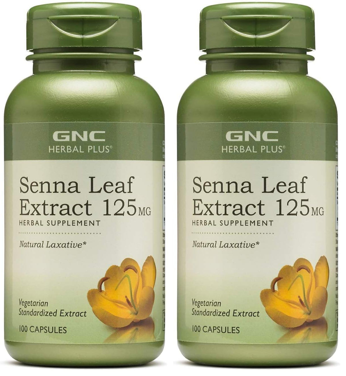 GNC هيربال بلس مستخلص أوراق السنا 125 ملجم – 200 كبسولة (عبوة من قطعتين)