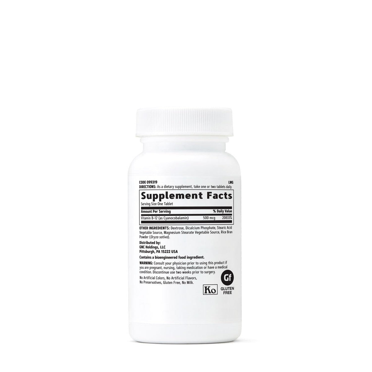 GNC Vitamin B-12 500mcg – Supports Energy Production | 100 Tablets