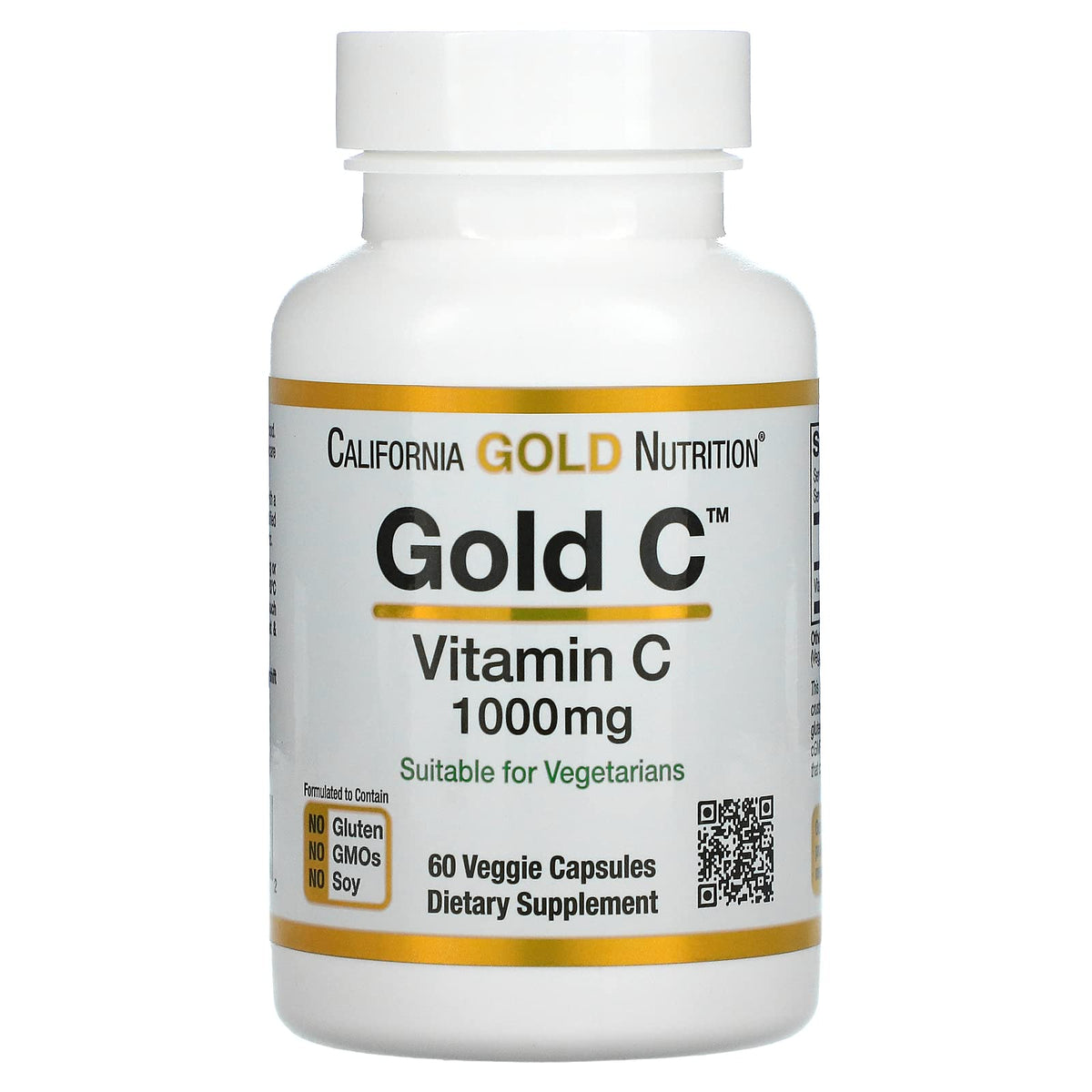 Gold C من California Gold Nutrition - فيتامين سي عالي النقاوة USP بتركيز 1000 ملجم | 60 كبسولة نباتية (عبوة من 3) - دعم المناعة، نباتي، خالي من الجلوتين