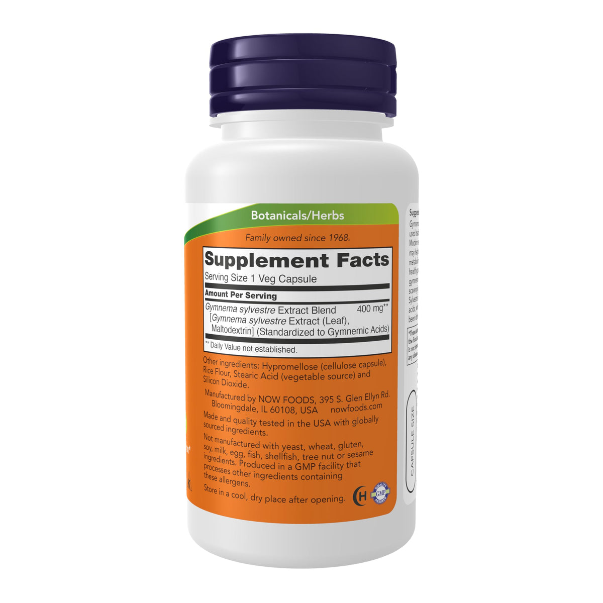 NOW Supplements Gymnema Sylvestre 400 mg - يدعم أيض الجلوكوز، 90 كبسولة نباتية